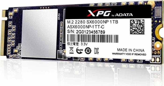 ADATA XPG SX6000 1TB, M.2 2280 / M-Key / PCIe 3.0 x2, Kühlkörper