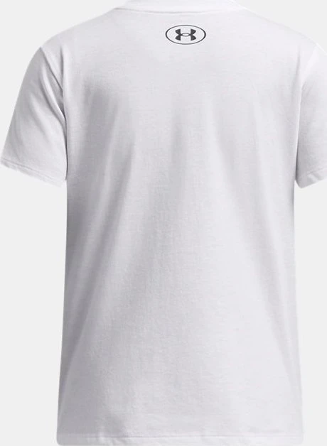 Under Armour Big Logo UA Fill Funktionsshirt kurzarm white/harbor blue/ether blue (Junior)