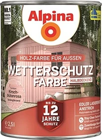 Alpina Farben Wetterschutzfarbe deckend außen kirschblütenrosa, 2.5l