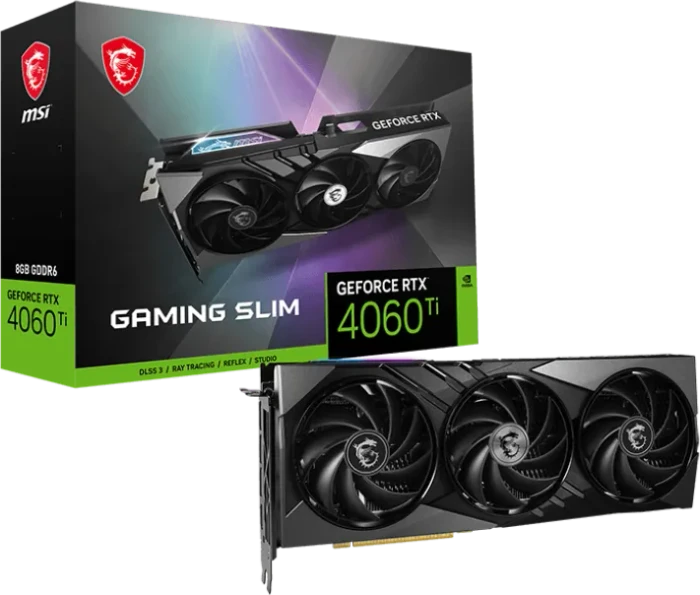 MSI GeForce RTX 4060 Ti Gaming Slim 8G, 8GB GDDR6, HDMI, 3x DP