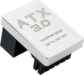 Phobya 12VHPWR Winkeladapter, 12VHPWR auf 12VHPWR Adapter, 180 Grad, rechts, weiß