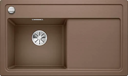 Blanco Zenar 45 S InFino Becken links mit Ablauffernbedienung muskat inkl. Glasschneidebrett