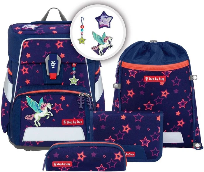 Step by Step Space Shine Pegasus Night Nuala Schultaschen-Set, 5-tlg.