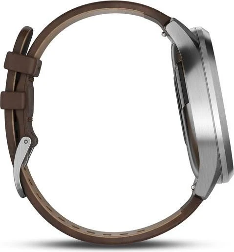 Garmin vivomove HR Premium Aktivitäts-Tracker silber/braun