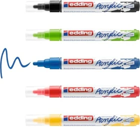 edding 5100 Acrylmarker medium sortiert, 5er-Set