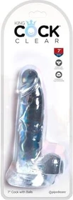 Pipedream King Cock 7" Cock with Balls clear