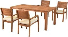 Merxx Batavia Gartenmöbel-Set natur, 9-tlg.