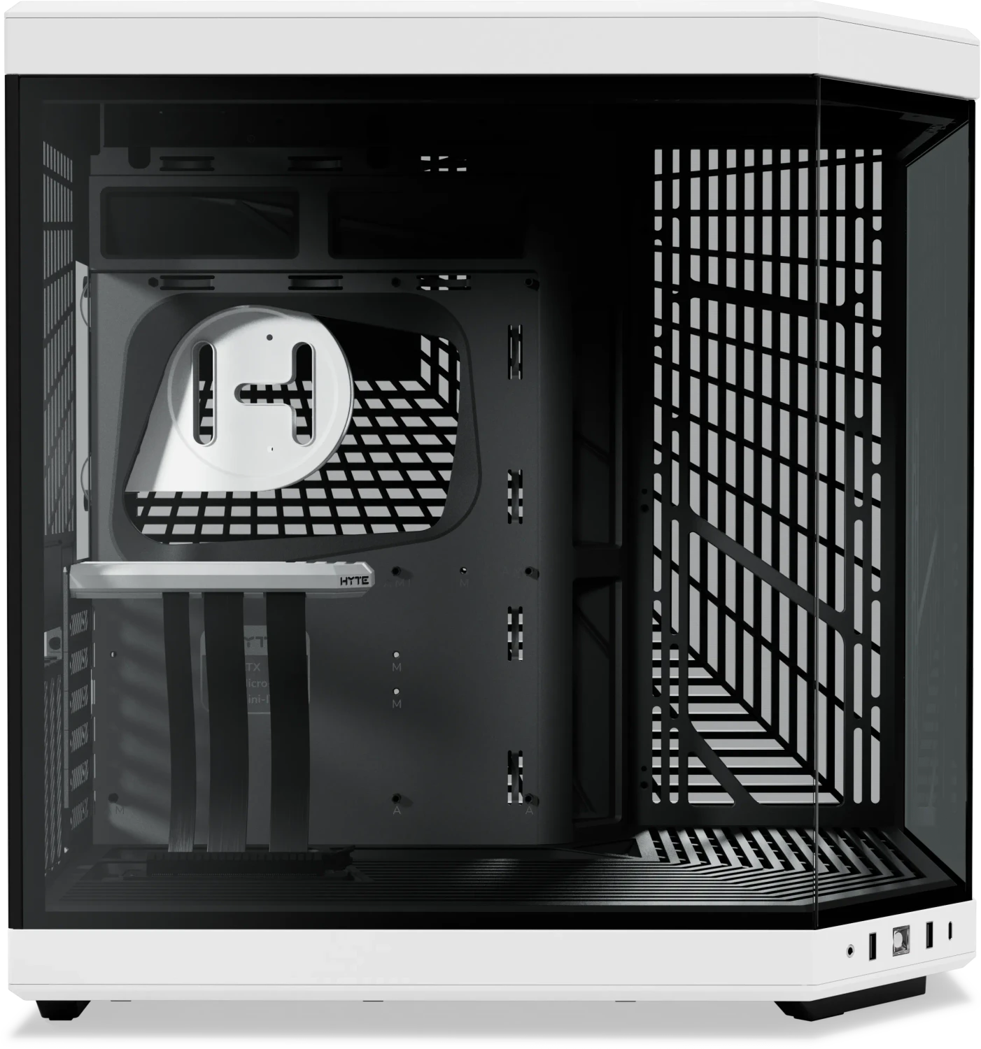 HYTE Y40 Snow White , Tower-Gehäuse weiß, Tempered Glass
