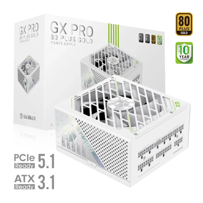 GameMax GX Pro Gold 1250G WH weiß 1250W, ATX 3.1