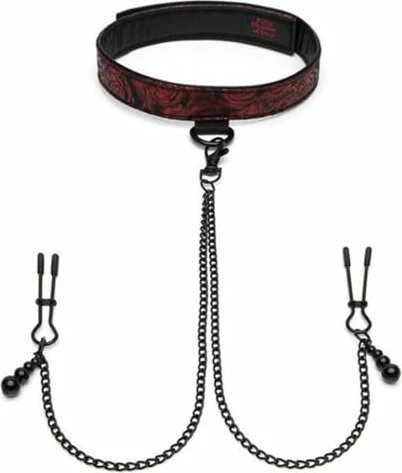 Fifty Shades of Grey Sweet Anticipation Collar Nipple Clamps