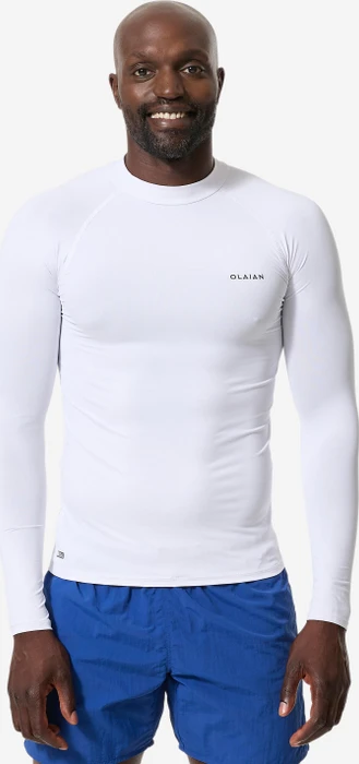Olaian UV 100 Funktionsshirt langarm weiß (Herren)