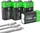 Quzmo Rechargeable 9V-Block USB-C, 4er-Pack