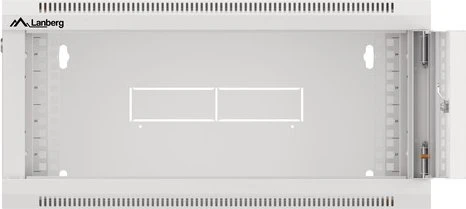 Lanberg WFFA Series 19" Rack Wandschrank 4HE, hängend, Flatpack, Glastür, IP20, RAL 7035, 600mm tief