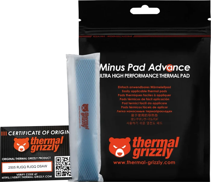 Thermal Grizzly Minus Pad Advance, 120x20x0.5mm, 4 Stück
