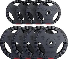 Gorilla Sports Hantelscheiben Kunststoff Gripper Set 30kg