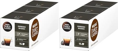 Nestlé Nescafe Dolce Gusto Espresso Intenso Kaffeekapseln, 48 Stück (3x 16 Stück)