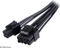 Akasa 8-Pin ATX Buchse auf 4/8-Pin ATX Stecker + 4-Pin ATX Stecker, Adapterkabel, 150mm Vorschaubild
