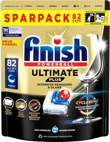 Finish Powerball Ultimate Plus Geschirrspültabs, 82 Stück