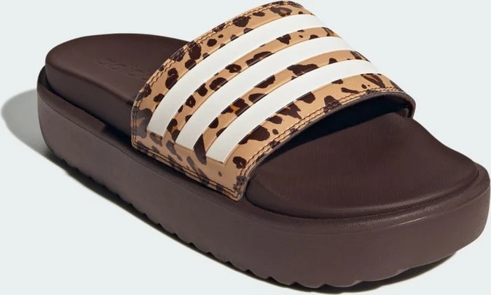 adidas Platform Adilette shadow brown/cloud white/magic beige (Damen)