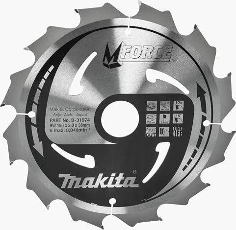 Makita M-Force Kreissägeblatt 12Z, 190x2x30mm, 1 Stück