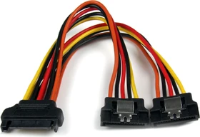 StarTech Y-Stromkabel SATA 15-Pin Stecker auf 2x SATA 15-Pin Buchse, 0.15m (PYO2LSATA)