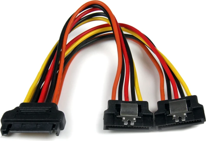 StarTech Y-Stromkabel SATA 15-Pin Stecker auf 2x SATA 15-Pin Buchse, 0.15m