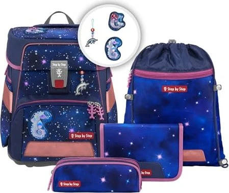 Step by Step Space Reflect Star Seahorse Zoe Schultaschen-Set, 5-tlg.