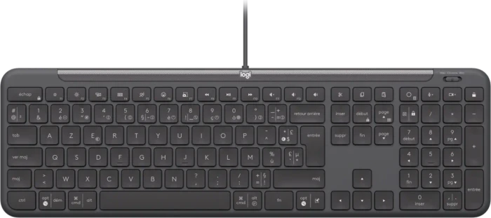 Logitech MK620 Signature Slim Wired Combo for Business Graphite, USB-C, FR