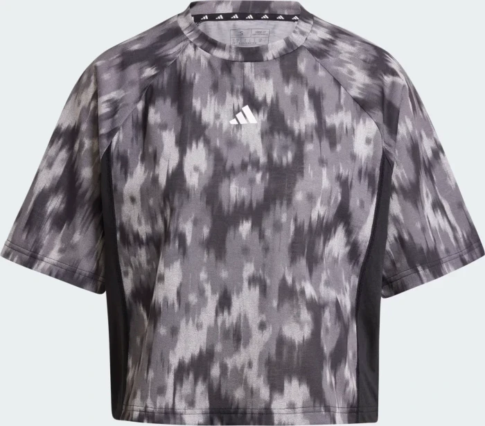 adidas Train Essentials Allover Print Flower Tie-Dye Funktionsshirt kurzarm schwarz (Damen)