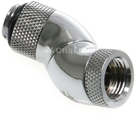 Bitspower Winkel G1/4" auf G1/4" 90° drehbar glänzend silber