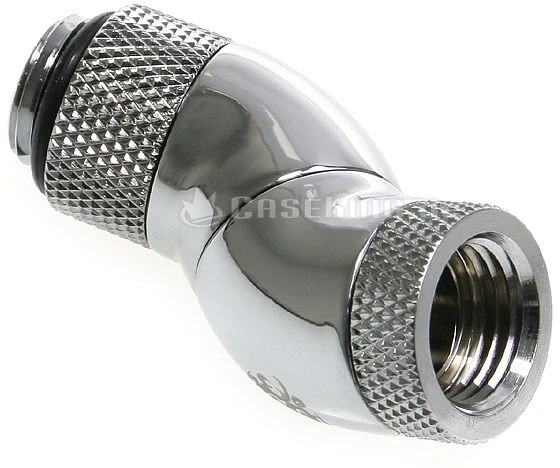 Bitspower Winkel G1/4" auf G1/4" 90° drehbar glänzend silber