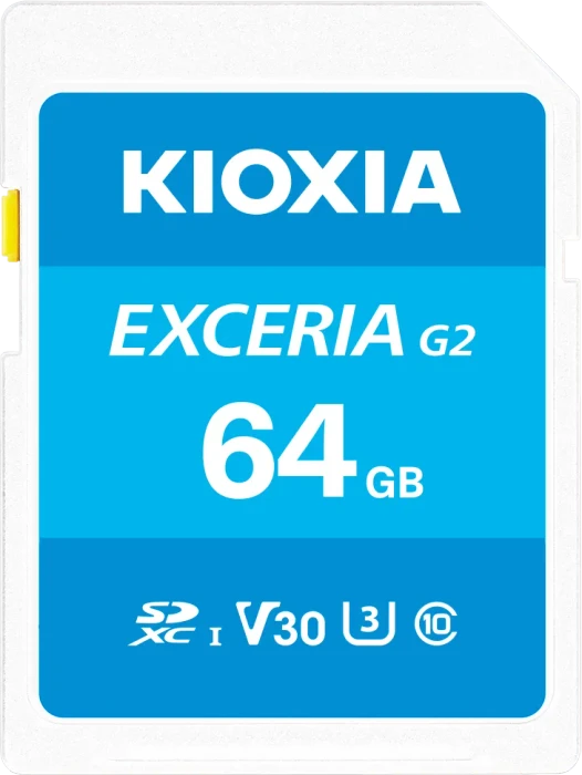 KIOXIA EXCERIA G2, SD UHS-I U3, V30