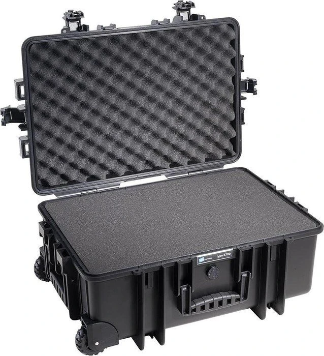 B&W International Outdoor Case Typ 6700 Trolley schwarz mit Schaumstoffeinsatz
