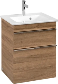 Villeroy & Boch Venticello Waschbeckenunterschrank für Becken mittig 2 Auszüge 466x590x400mm kansas oak/chrome