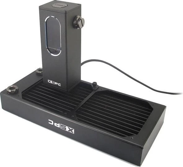 XSPC Ion Reservoir schwarz LED weiß, mit Pumpe