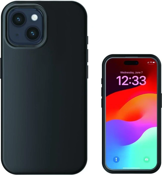 4smarts Silicone Case Cupertino MagSafe für Apple iPhone 15 Plus schwarz