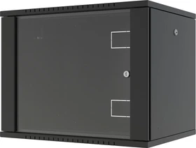 Lanview 19" Wandgehäuse 9HE, Flatpack, Glastür, IP20, RAL 9005, 450mm tief