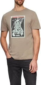 s.Oliver Star Wars Print T-Shirt kurzarm hellbraun (Herren)