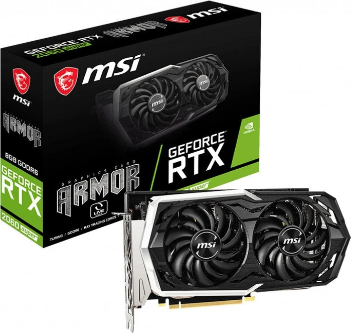 MSI GeForce RTX 2060 SUPER Armor, 8GB GDDR6, HDMI, 3x DP