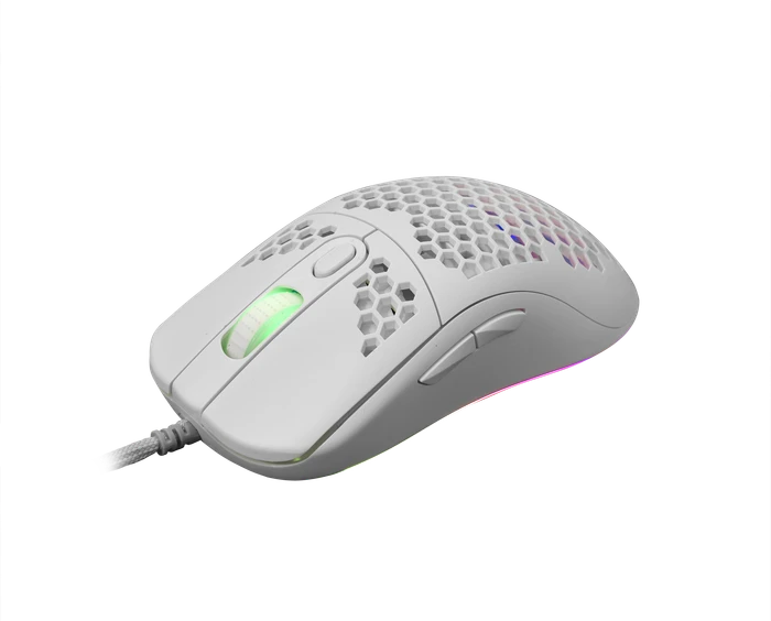White Shark Galahad White Gaming Mouse, weiß, USB