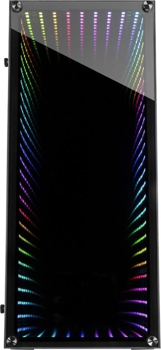 Inter-Tech X-908 Infini2, schwarz, Glasfenster