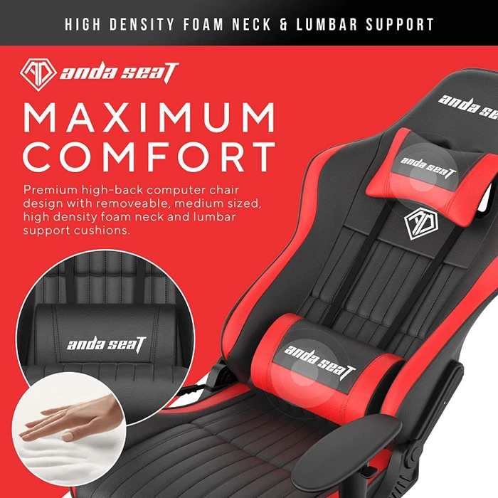 Anda Seat Jungle Premium Gamingstuhl, schwarz/rot