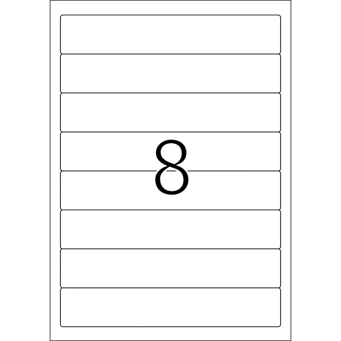 Herma Ordneretiketten, 192x34mm, ablösbar, weiß, matt, 25 Blatt (200 Etiketten)