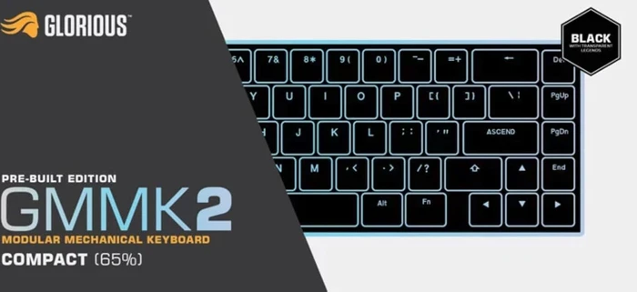 Glorious GMMK 2 Compact, 65%, schwarz, LEDs RGB, Glorious Fox Linear, USB, FR
