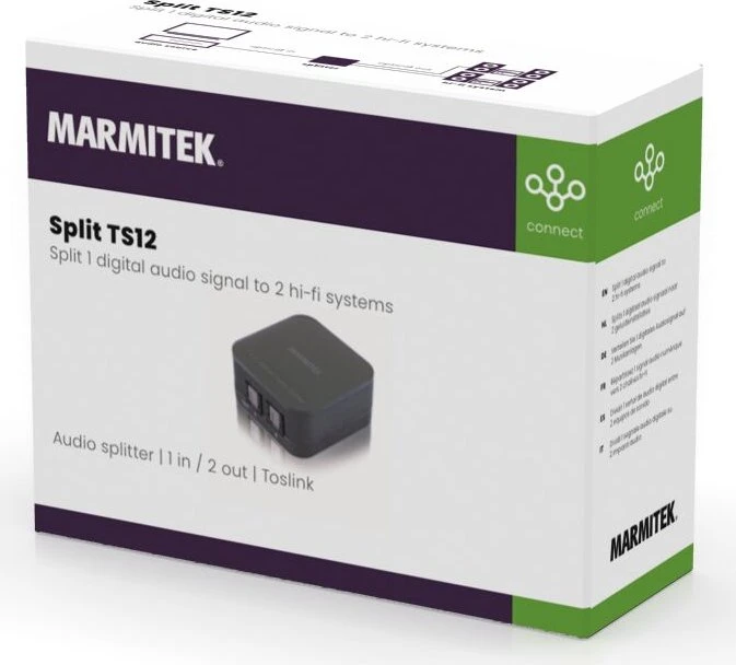 Marmitek Split TS12, 2 Port TosLink Audio Splitter