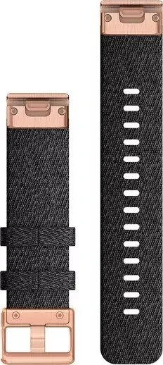 Garmin Ersatzarmband QuickFit 20 Nylon schwarz/rosegold