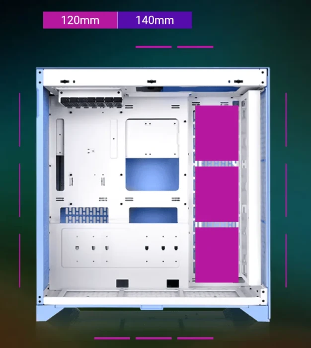 Thermaltake CTE E600 MX Hydrangea Blue, blau, Glasfenster