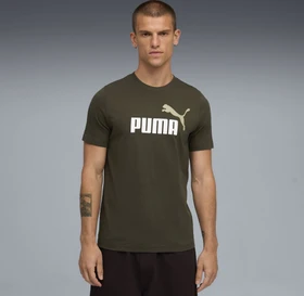Puma Essentials 2 Colour No. 1 Logo T-Shirt kurzarm dark olive (Herren)