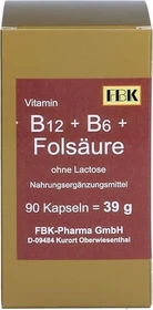 Diamant Natuur B12 + B6 + Folsäure ohne Lactose Kapseln, 90 Stück