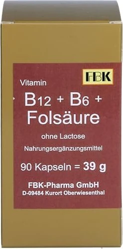 Diamant Natuur B12 + B6 + Folsäure ohne Lactose Kapseln, 90 Stück